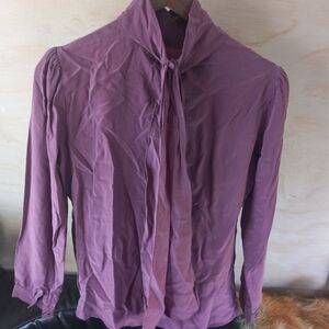 Purple 100% Silk Blouse by Condor